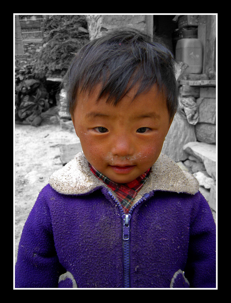 Tibetan Boy - Annapurna (Nepal) by Babatunde