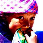 Tibetan girl chew