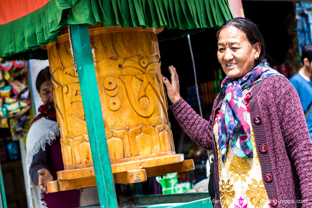 Tibetan Prayer Wheel at Kaza