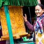 Tibetan Prayer Wheel at Kaza