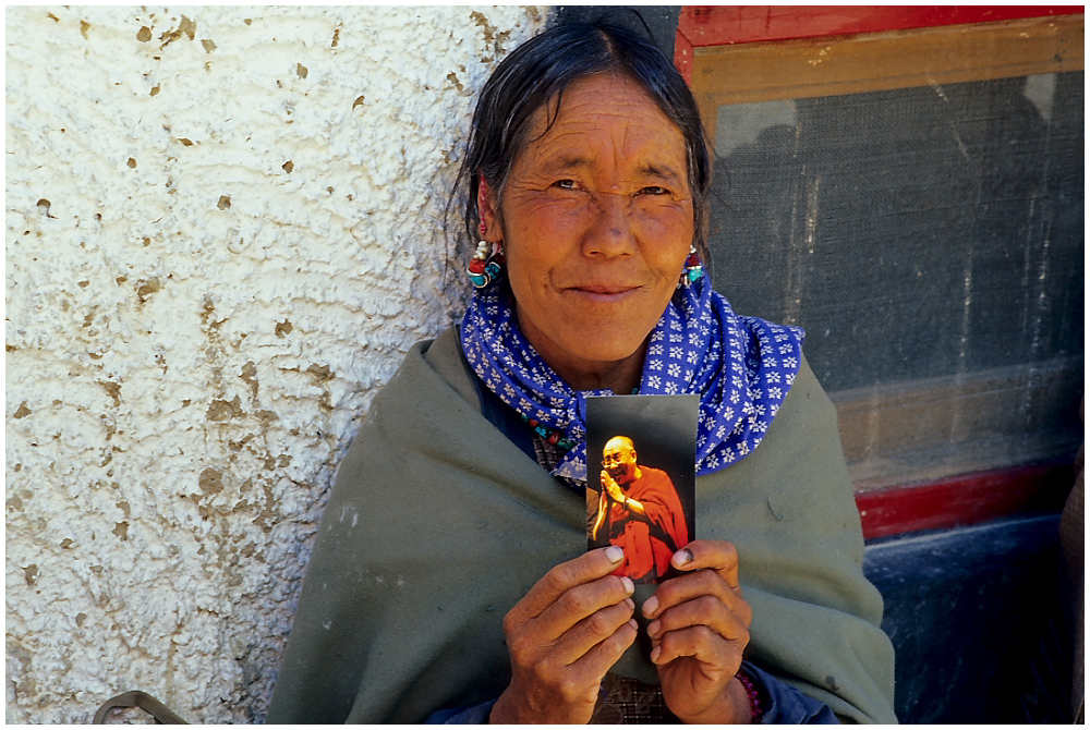 Tibeterin im Kloster Ki, Spiti, Indischer Himalaya