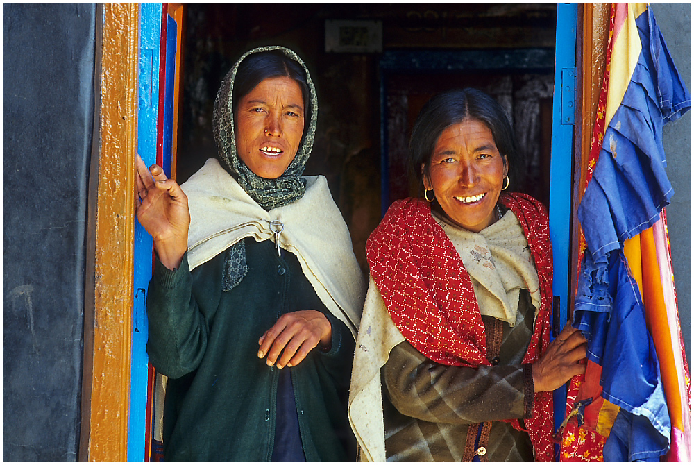 Tibeterinnen im Kloster Ki, Spiti, Indischer Himalaya
