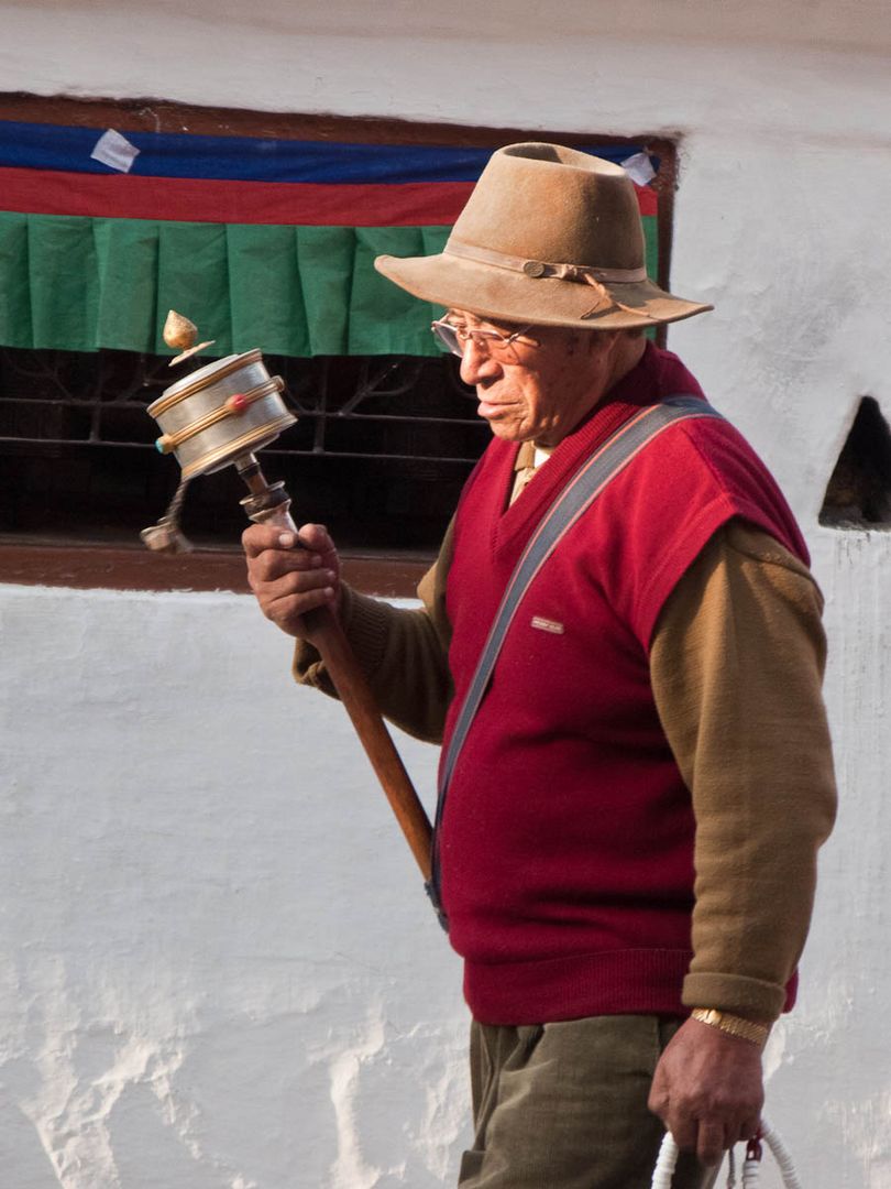 Tibetian Prayer at Boudhanath Stupa, Kathmandu, Nepal, Another day