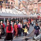 Tibetian Prayer circle the Boudhanath Stupa, Kathmandu, Nepal