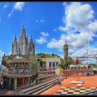 Tibidabo mit Freizeitpark in Barcelona