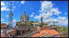 Tibidabo mit Freizeitpark in Barcelona