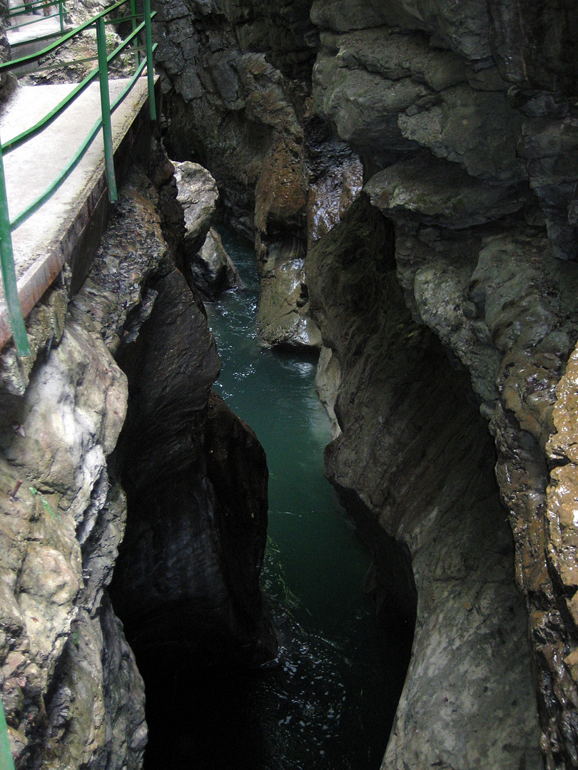 tief unten - Blick in die Breitachklamm