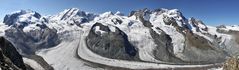 Tiefblick aus der Nähe von Hohtälli oberhalb des Gornergrates