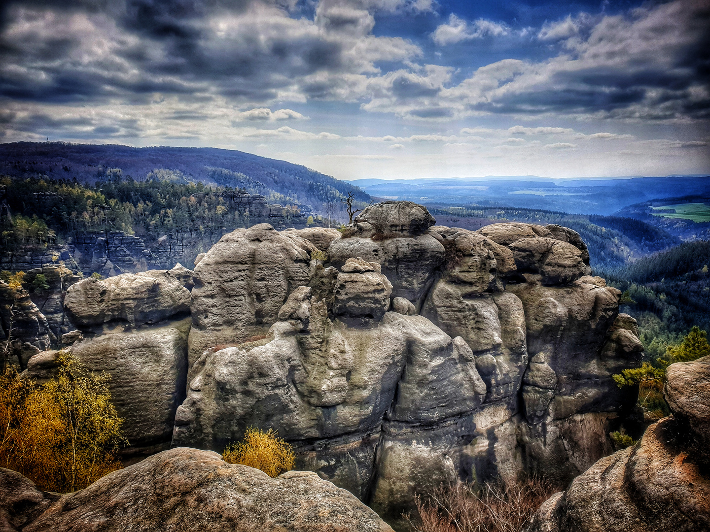 Tiefe des Elbsandstein