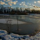 tiefe Sonne am Teich