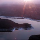 tiefer Sonnenstand über dem Rursee