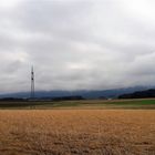 Tiefhängende Wolken vor dem Fichtelgebirge