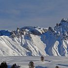 Tiefschneeabfahrt in Südtirol