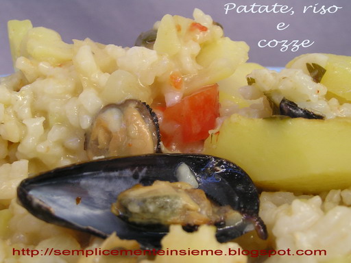 Tiella di patate, riso e cozze