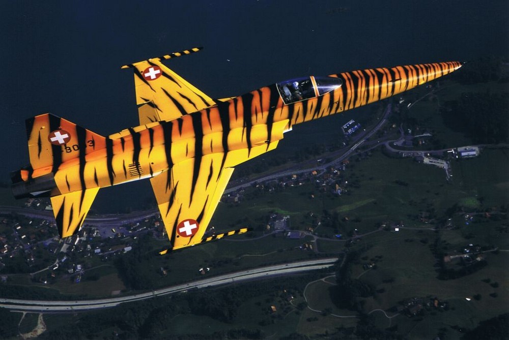 Tiger F5 im Swiss Tiger Design von Airbrush Künstler Renato Caspari