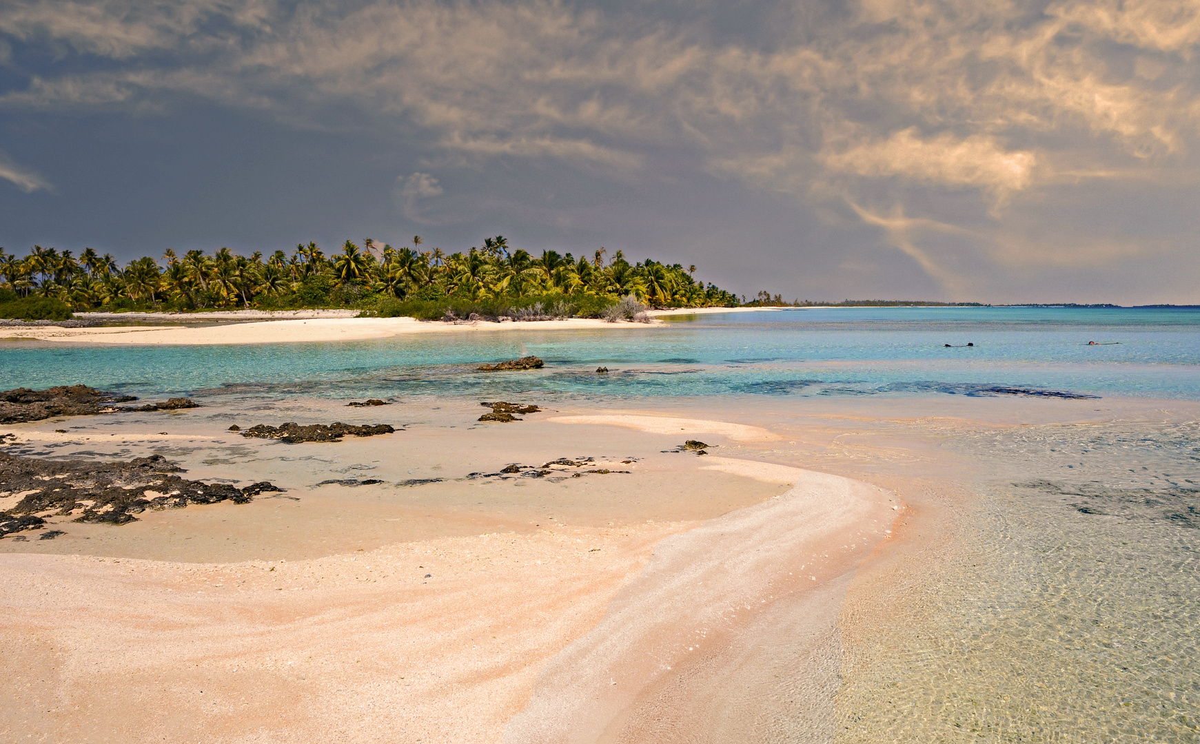 Tikehau Tahiti Ozeania  pink Sands Atoll