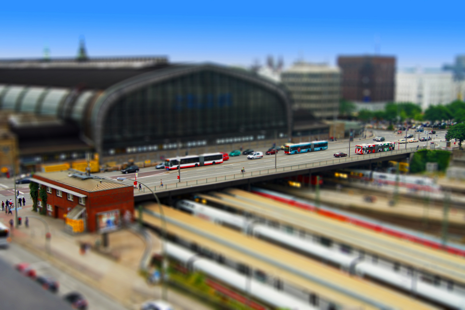 Tilt-Shift Hamburg Hauptbahnhof