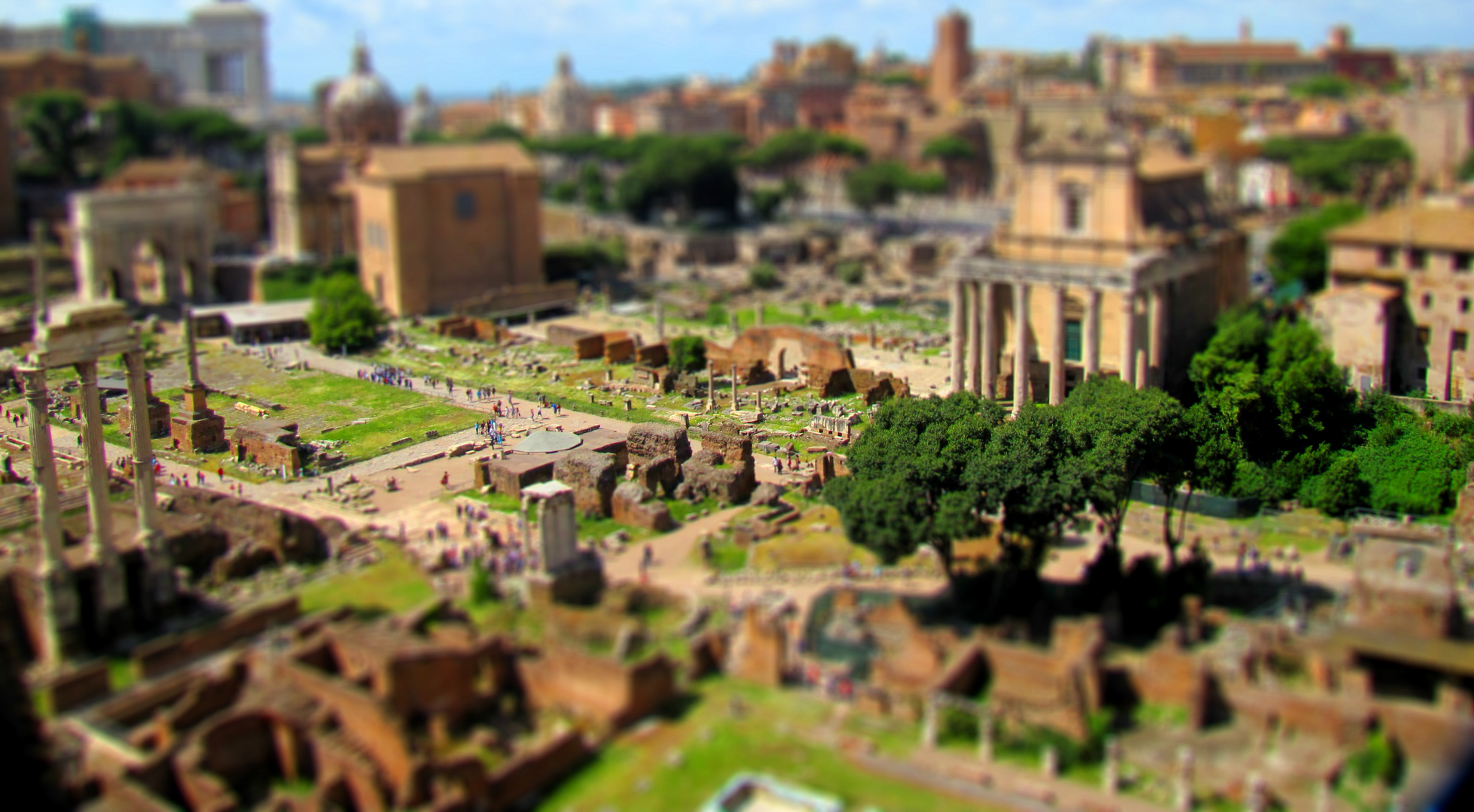 Tilt shifting sur Rome