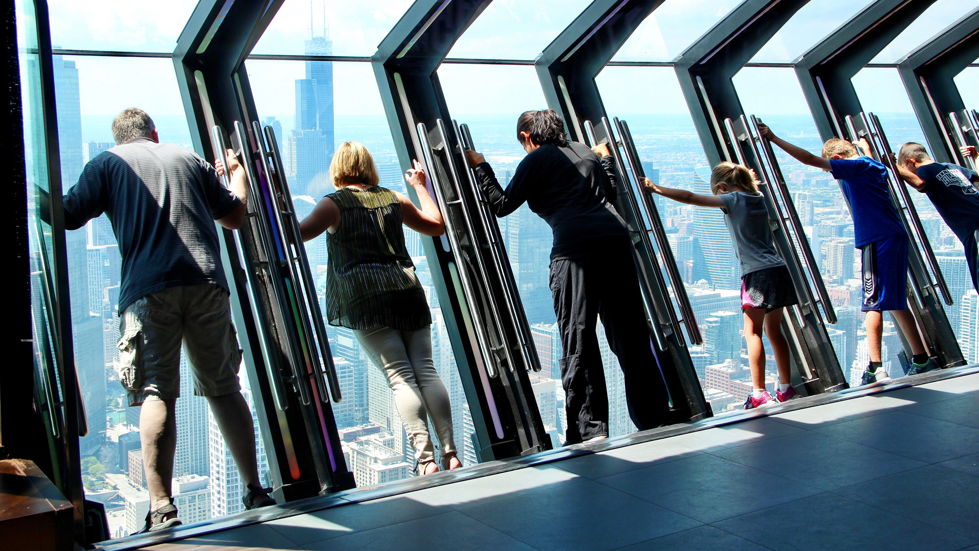 Tilting skyscraper window