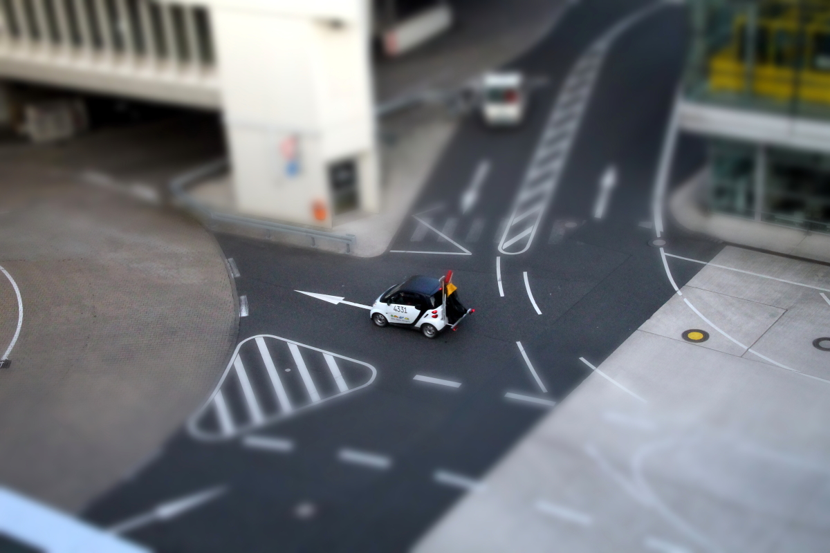 TiltShift versuch am Kölner Flughafen