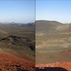 Timanfaya Vulkan Lanzarote - 3D Kreuzblick