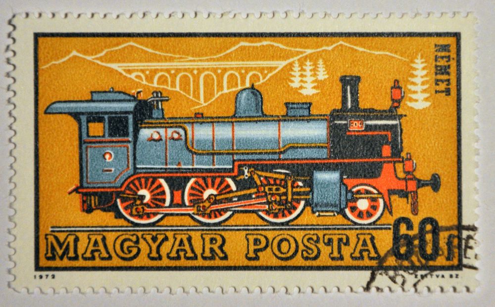 Timbre de Hongrie - ( Magyar Posta) - La locomotive.