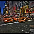 Time Square Taxis (HDR)