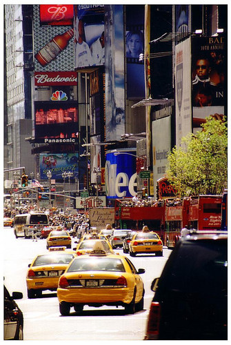 time square traffic