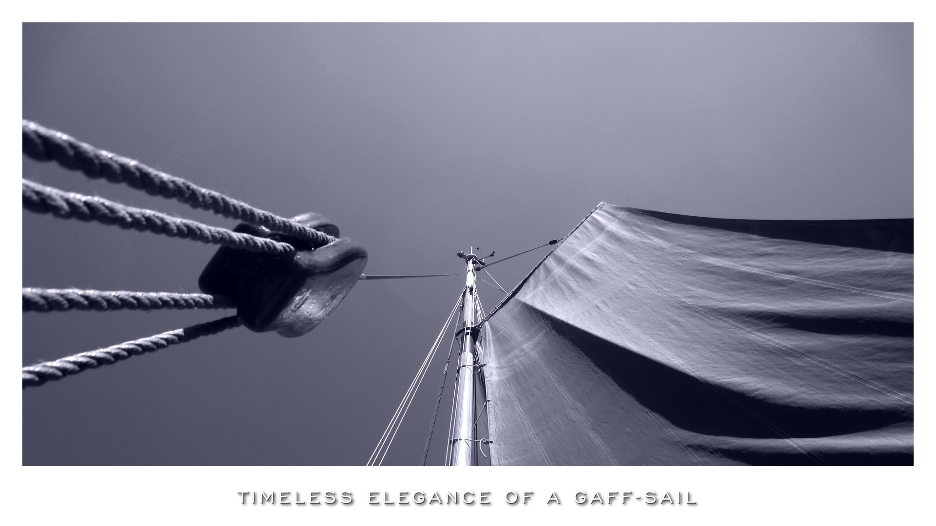 Timeless elegance of a gaff-sail