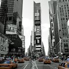 Times Square en Jaune Blanc et Noir