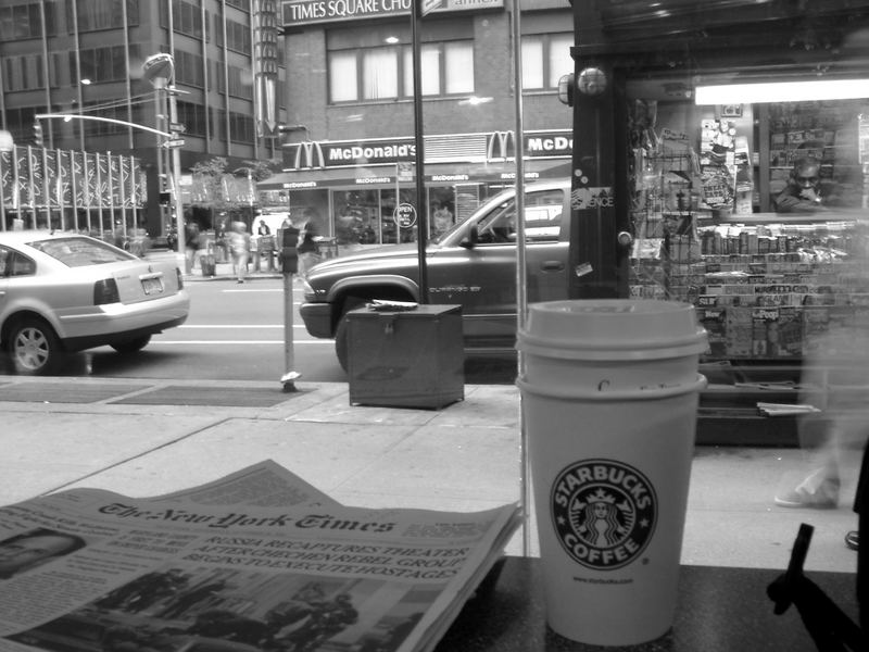 Times Square - have a coffee at Starbucks