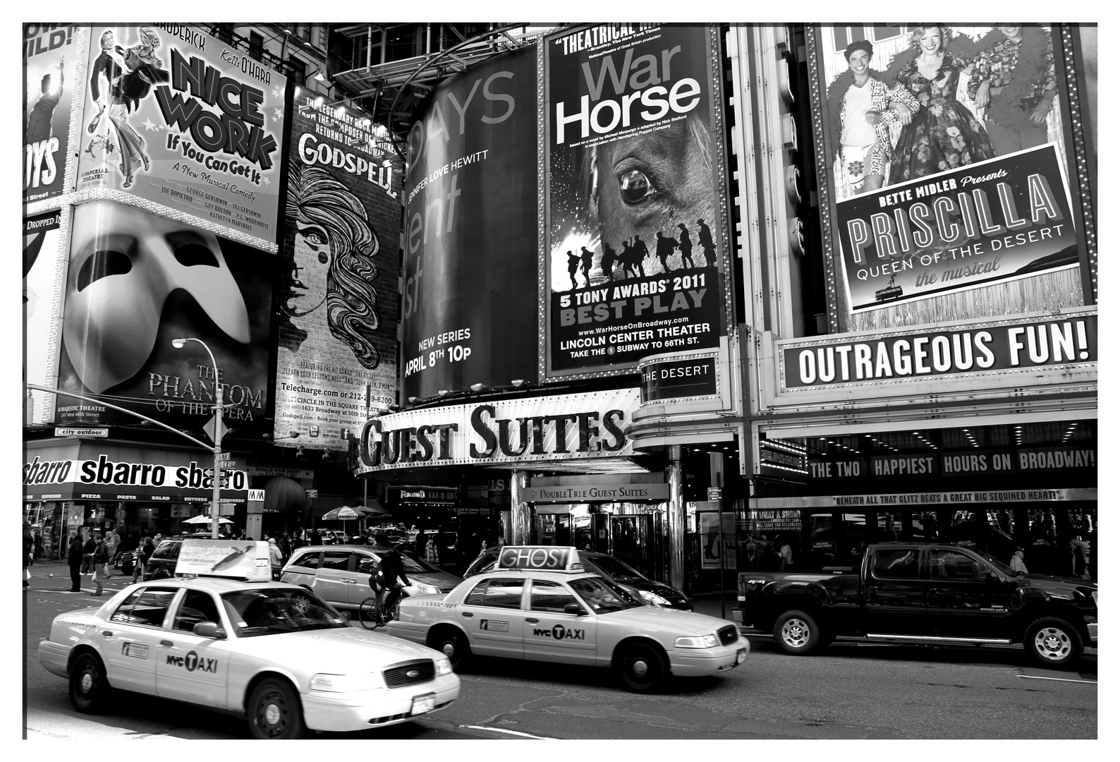 Times Square in Black and White