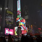 Times Square, snow