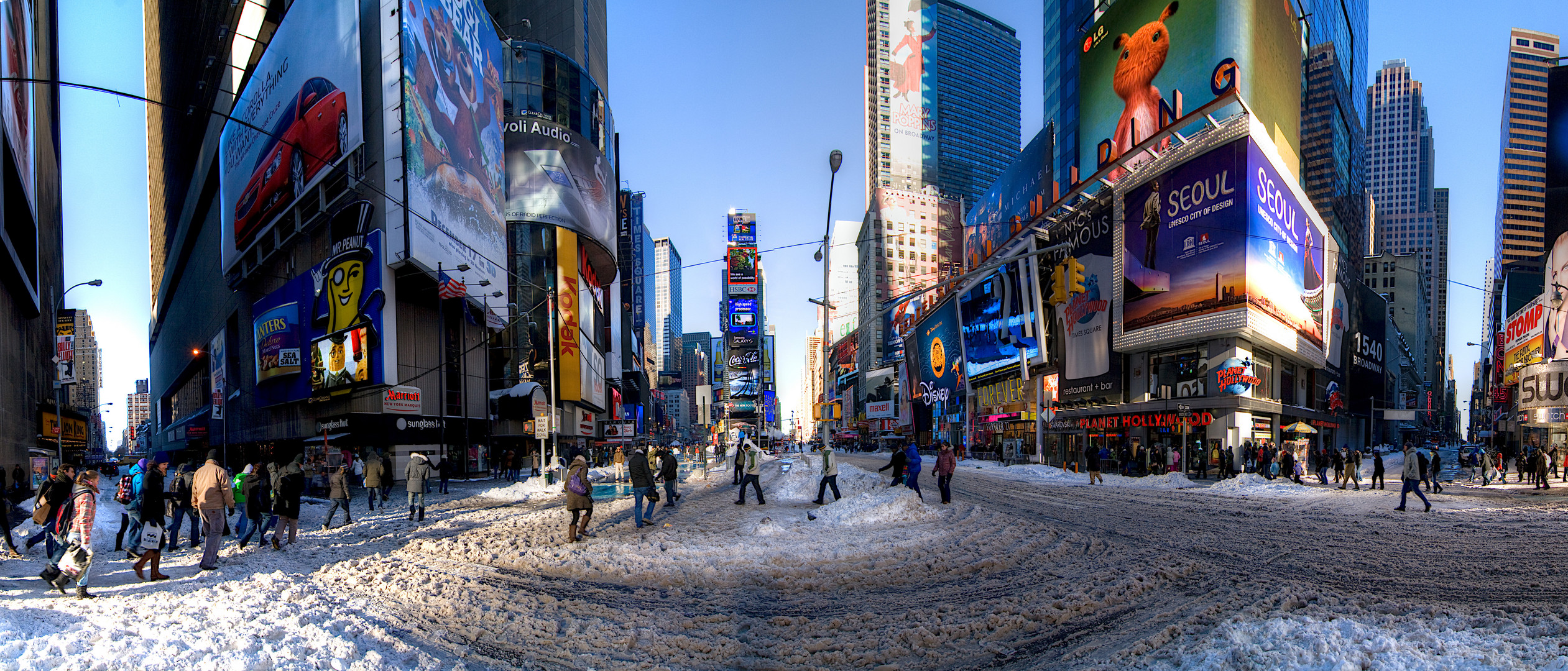 Times Square Snow Panorama