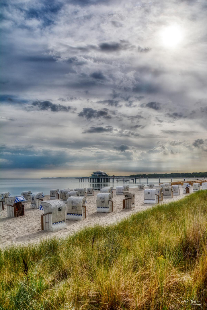 Timmendorfer Strand im gleißenden Sonnenlicht