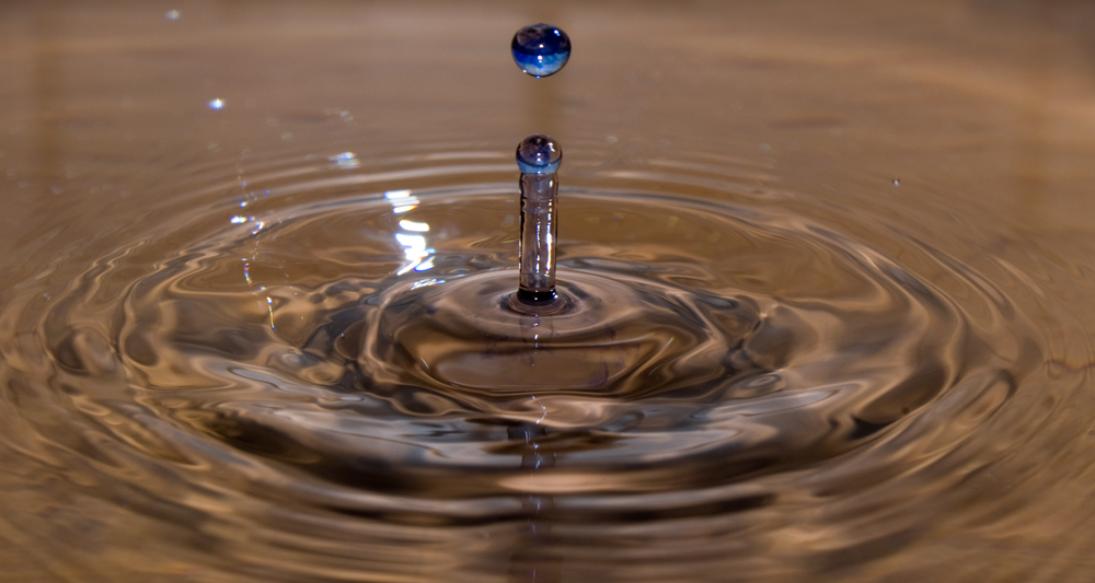 Tinte auf Wasserbett