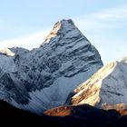 Tinzenhorn im Sonnenaufgang im Herbst