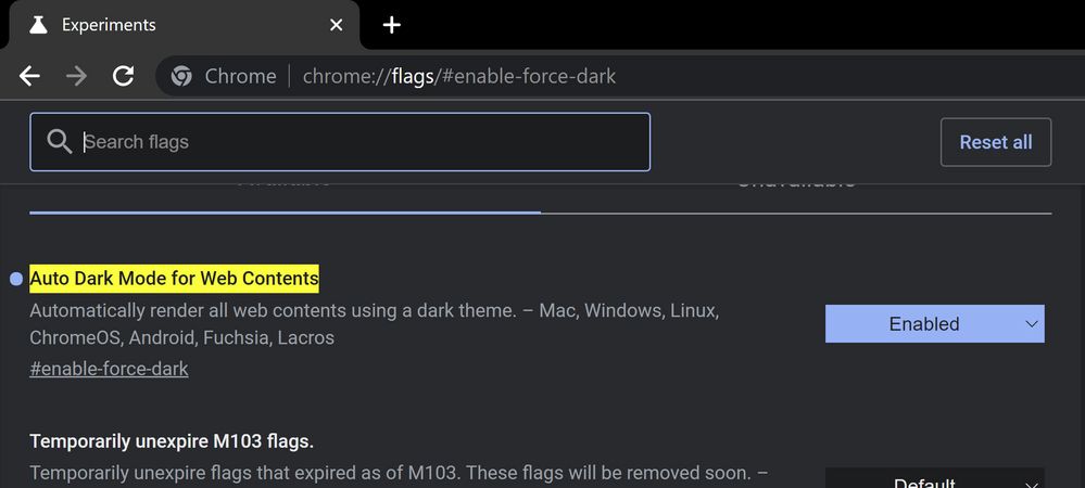 Tipp: Erzwungener dark mode