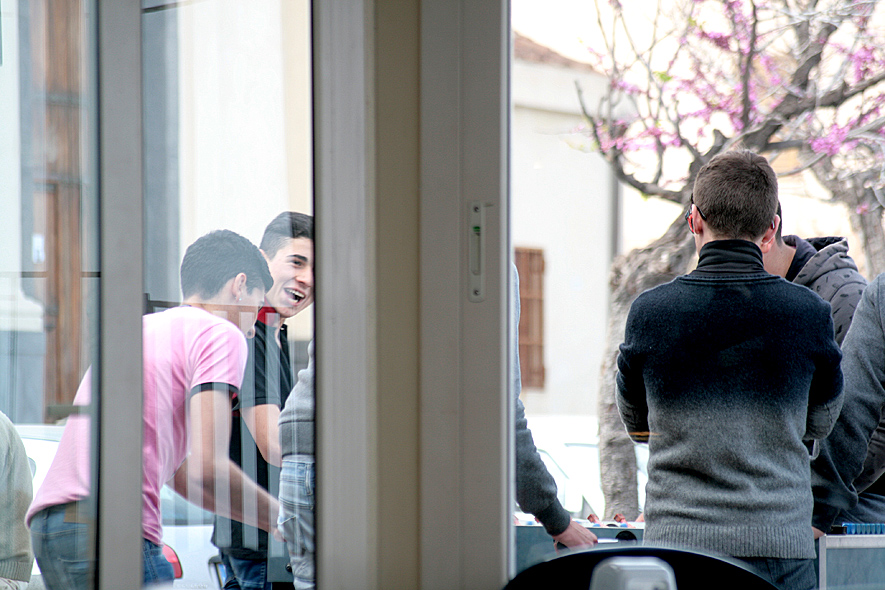 Tischfußball vor der Bar (Sizilien)