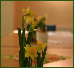 Tischschmuck in der Kantine