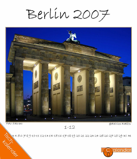 Titel für Tischkalender Berlin 2007 im CD-Format