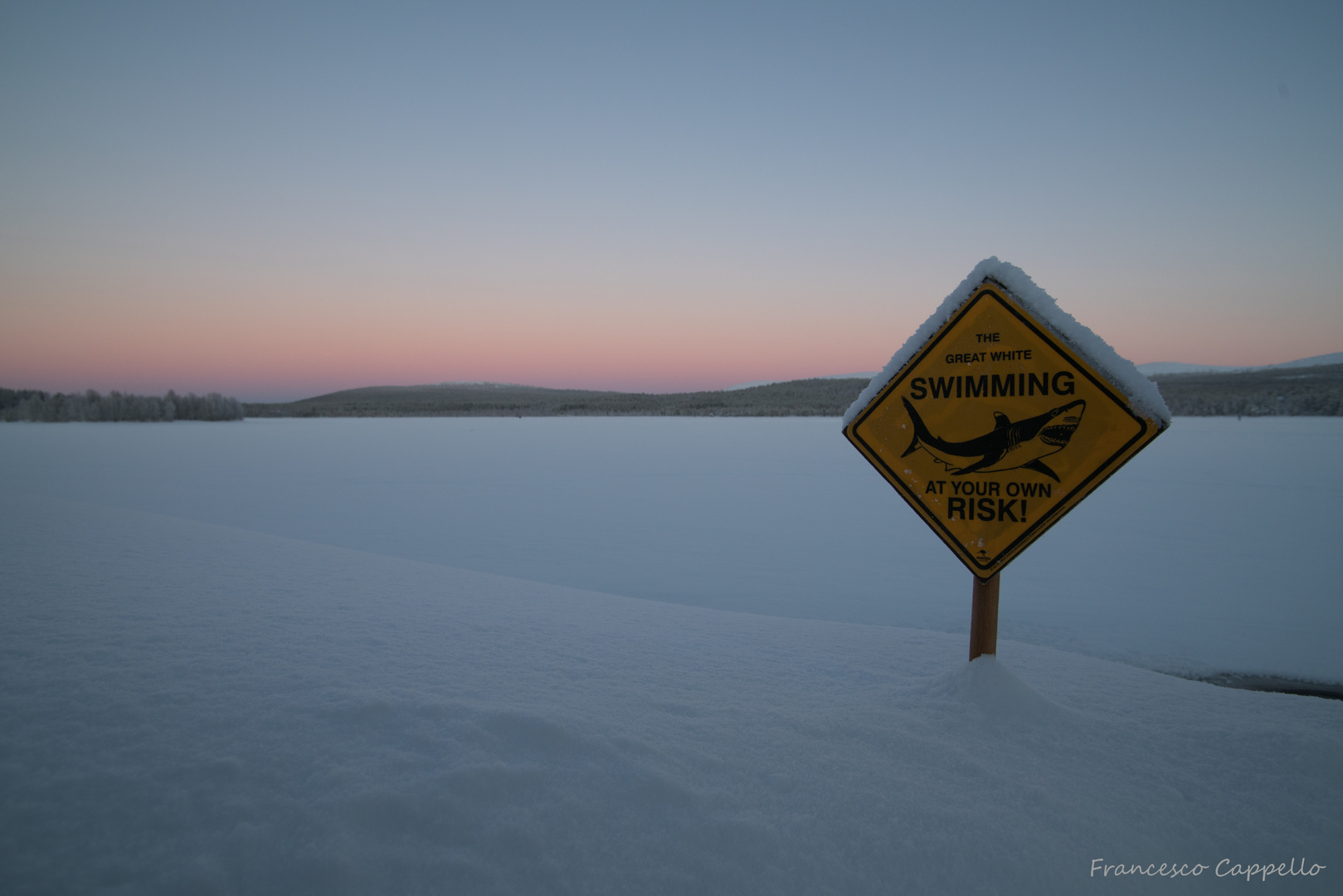 to cold to swim - or to dangerous