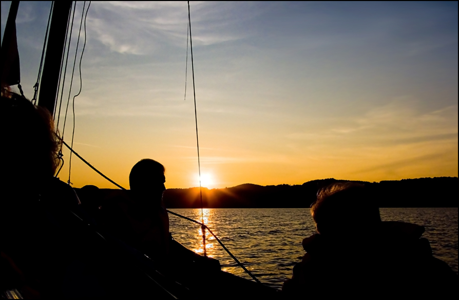 to sail at sunset