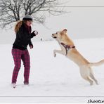 Toben im Schnee