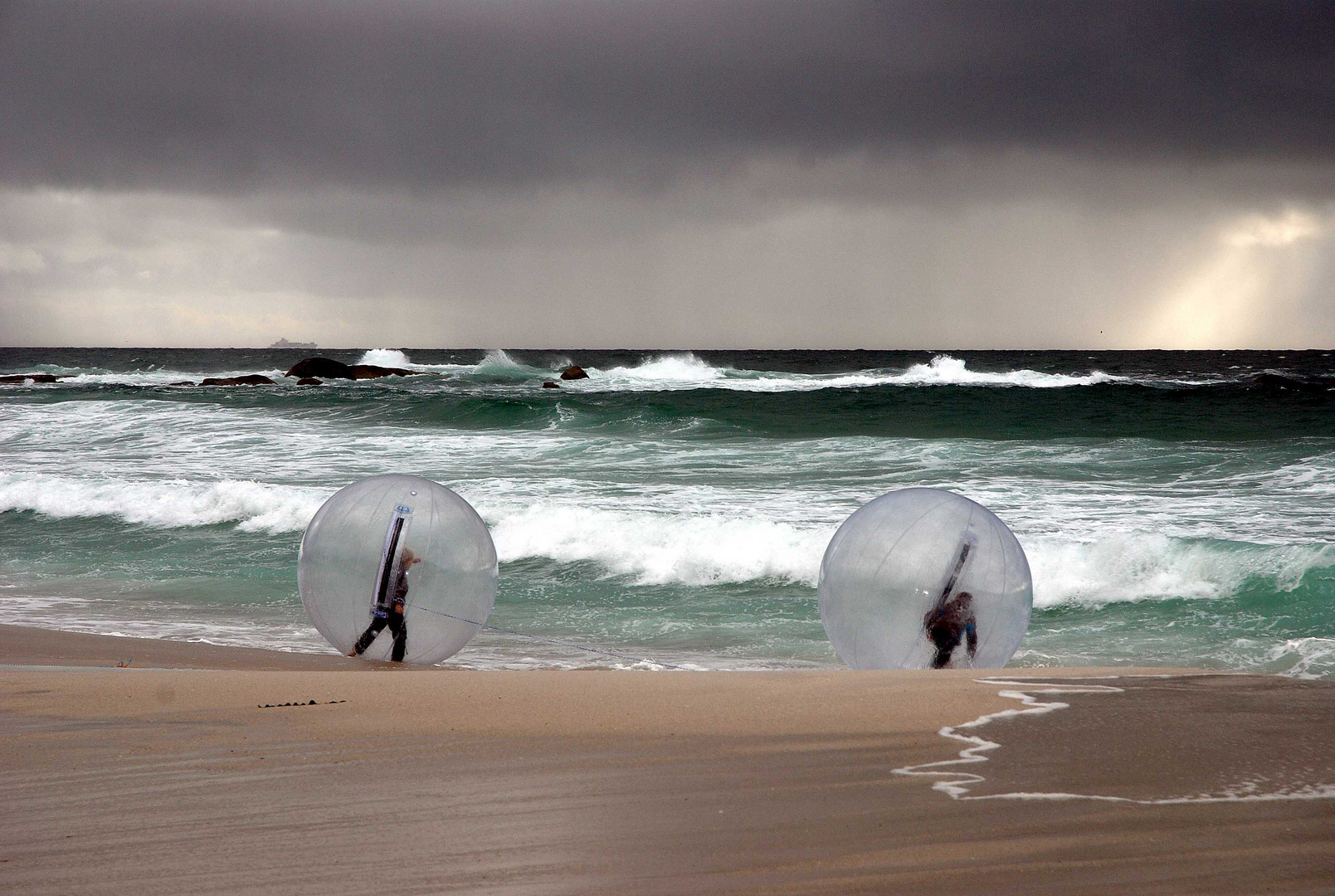 Toben mit den Beach Bubbles (Strandblasen) in Kapstadt