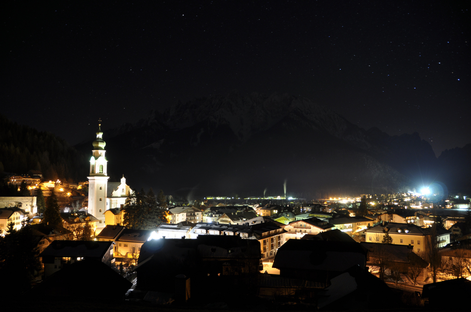 Toblach bei Nacht