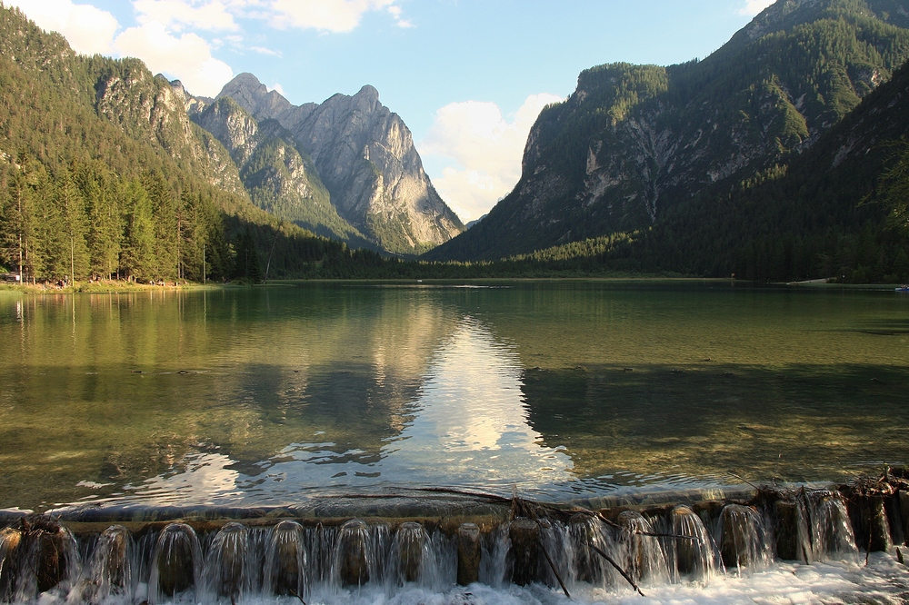 Toblacher See im Abendlicht