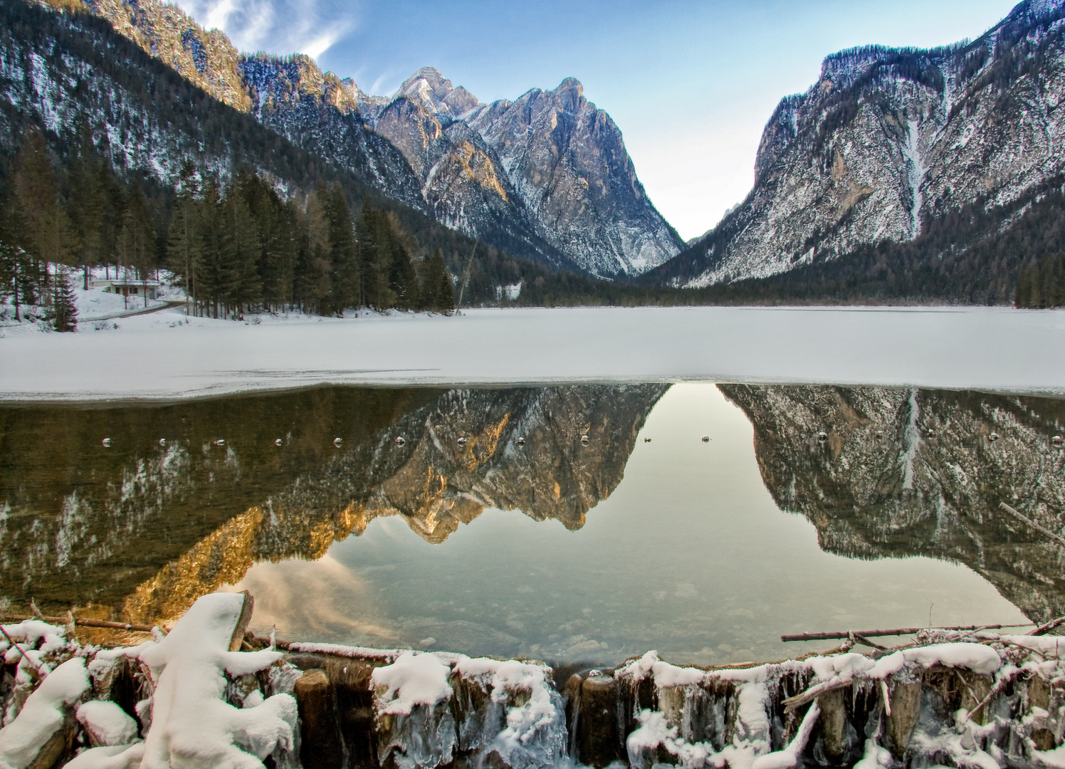 Toblacher See (italienisch: Lago di Dobbiaco)