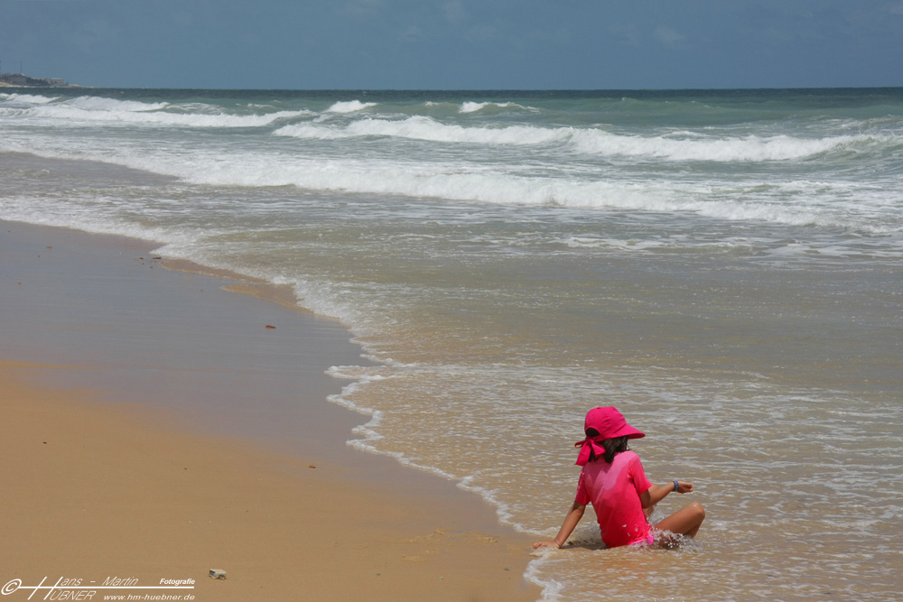 Tochter am Strand