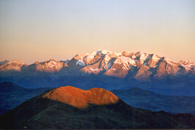 Tödi und Bifertenstock vom Piz Tomül, Schweiz